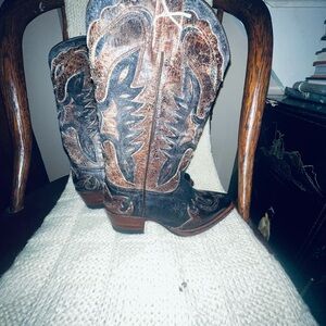 Ralph Lauren Kids Cowboy Boots in Black and Brown